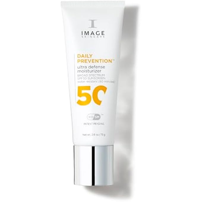 IMAGE SKINCARE , DAILY PREVENTION ULTRA DEFENSE FACE MOISTURISER SPF 50 SUNSCREEN LOTION, RADIANCE BOOSTING GLOW, NO WHITE CAST, 73 G - Image 1
